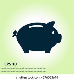 Piggy bank icon. Pictograph of moneybox