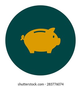 Piggy bank icon. Pictograph of moneybox