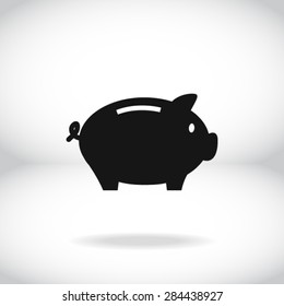 Piggy bank icon. Pictograph of moneybox