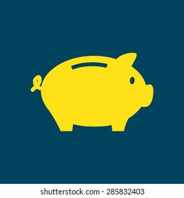 Piggy bank icon. Pictograph of moneybox