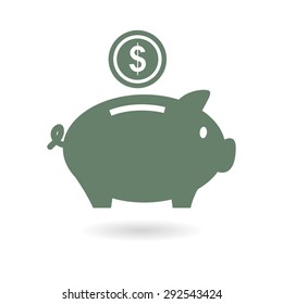 Piggy bank icon. Pictograph of moneybox