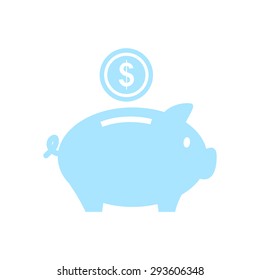 Piggy bank icon. Pictograph of moneybox