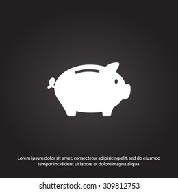 Piggy bank icon. Pictograph of moneybox