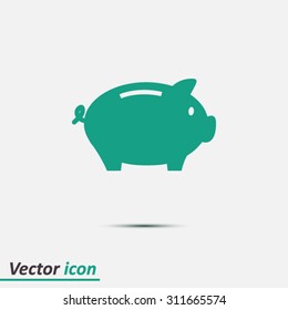 Piggy bank icon. Pictograph of moneybox