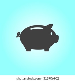 Piggy bank icon. Pictograph of moneybox