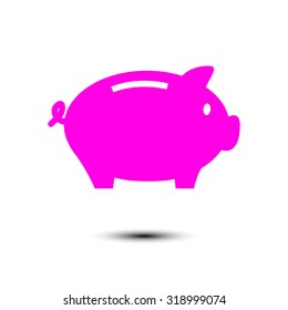 Piggy bank icon. Pictograph of moneybox