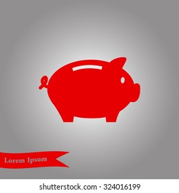 Piggy bank icon. Pictograph of moneybox