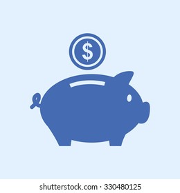 Piggy bank icon. Pictograph of moneybox