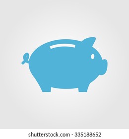 Piggy bank icon. Pictograph of moneybox