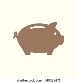 Piggy bank icon. Pictograph of moneybox