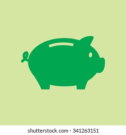 Piggy bank icon. Pictograph of moneybox
