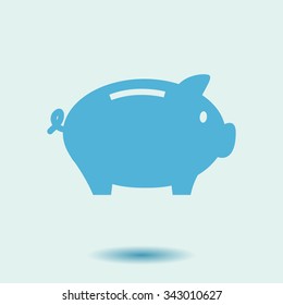 Piggy bank icon. Pictograph of moneybox