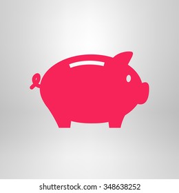 Piggy bank icon. Pictograph of moneybox