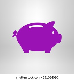 Piggy bank icon. Pictograph of moneybox