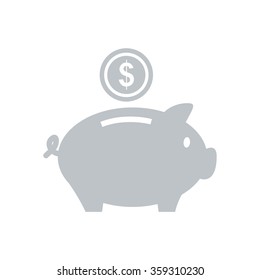 Piggy bank icon. Pictograph of moneybox