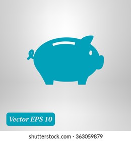 Piggy bank icon. Pictograph of moneybox
