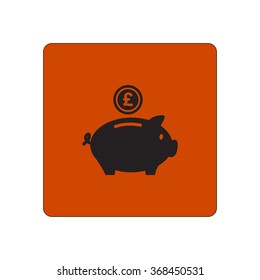 Piggy bank icon. Pictograph of moneybox