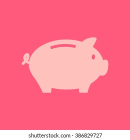 Piggy bank icon. Pictograph of moneybox