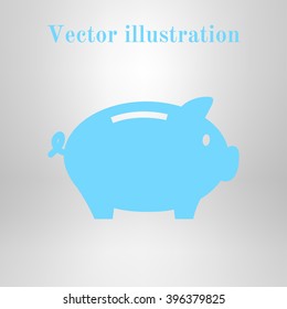 Piggy bank icon. Pictograph of moneybox