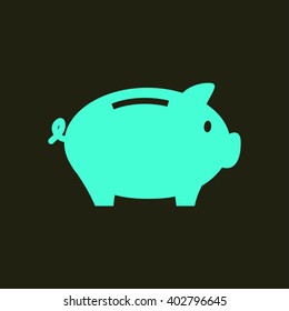 Piggy bank icon. Pictograph of moneybox