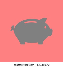 Piggy bank icon. Pictograph of moneybox