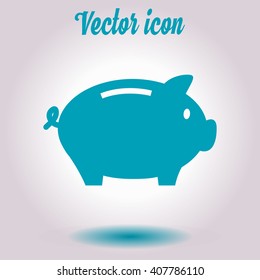 Piggy bank icon. Pictograph of moneybox