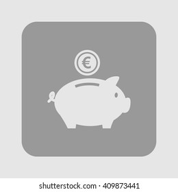 Piggy bank icon. Pictograph of moneybox