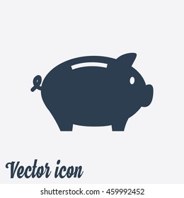 Piggy bank icon. Pictograph of moneybox
