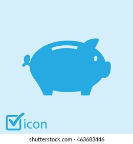 Piggy bank icon. Pictograph of moneybox