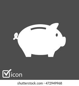 Piggy bank icon. Pictograph of moneybox