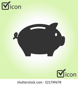 Piggy bank icon. Pictograph of moneybox