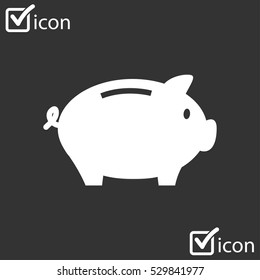 Piggy bank icon. Pictograph of moneybox