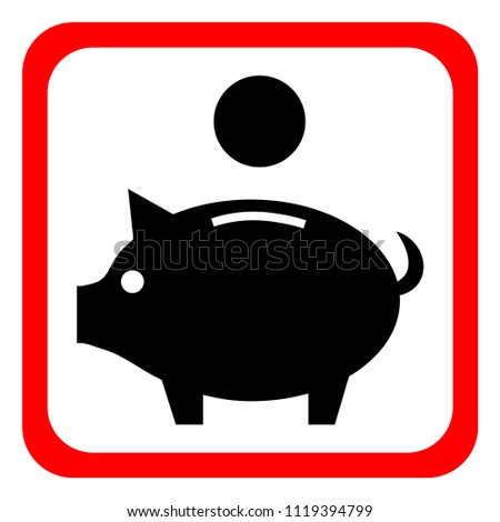 Piggy Bank Icon Pictograph Moneybox Vector Stock Vector Royalty - piggy bank icon pictograph of moneybox vector illustration