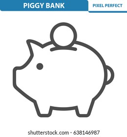 Piggy Bank Icon. Professional, pixel perfect icons optimized for both large and small resolutions. EPS 8 format. 12x size for preview.