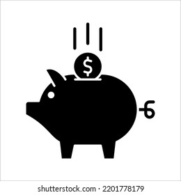 piggy bank icon. Piggy Bank Related Vector Line Icon. vector illustration on white background. eps 10