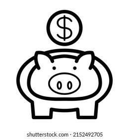 Piggy Bank Icon, das Vektorgrafik speichern