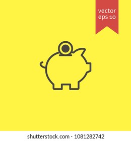 piggy bank. piggy bank icon. sign design. Vector EPS 10