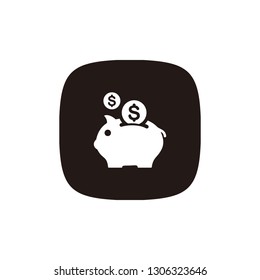 Piggy bank icon sign symbol