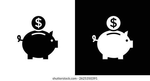Icono de hucha simple Vector de línea. Símbolo, logo.