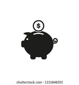 Piggy Bank icon. Simple vector illustration.