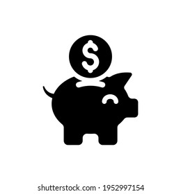 Piggy bank icon - Simple vector illustration
