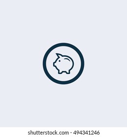 Piggy bank icon suitable for info graphics, websites and print media and interfaces. Line vector icon