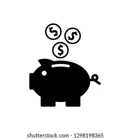 Piggy bank icon symbol vector