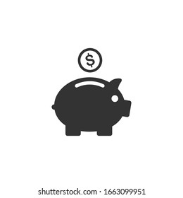 Piggy bank icon template color editable. Piggy bank symbol vector sign isolated on white background.