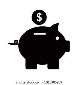 piggy bank icon vector
