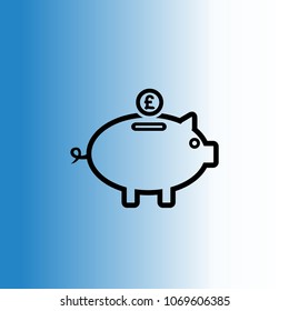 Piggy bank icon vector