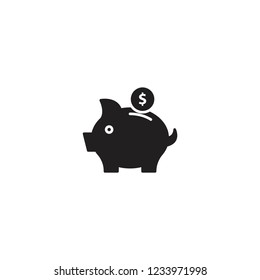 Piggy bank icon vector