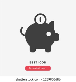 Piggy bank icon vector