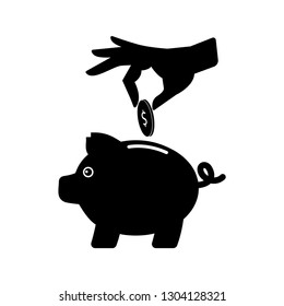 Piggy bank icon - Vector