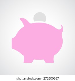 Piggy Bank Icon Vector